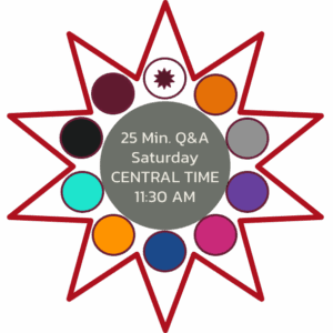 Saturday- 25 min. Q&A